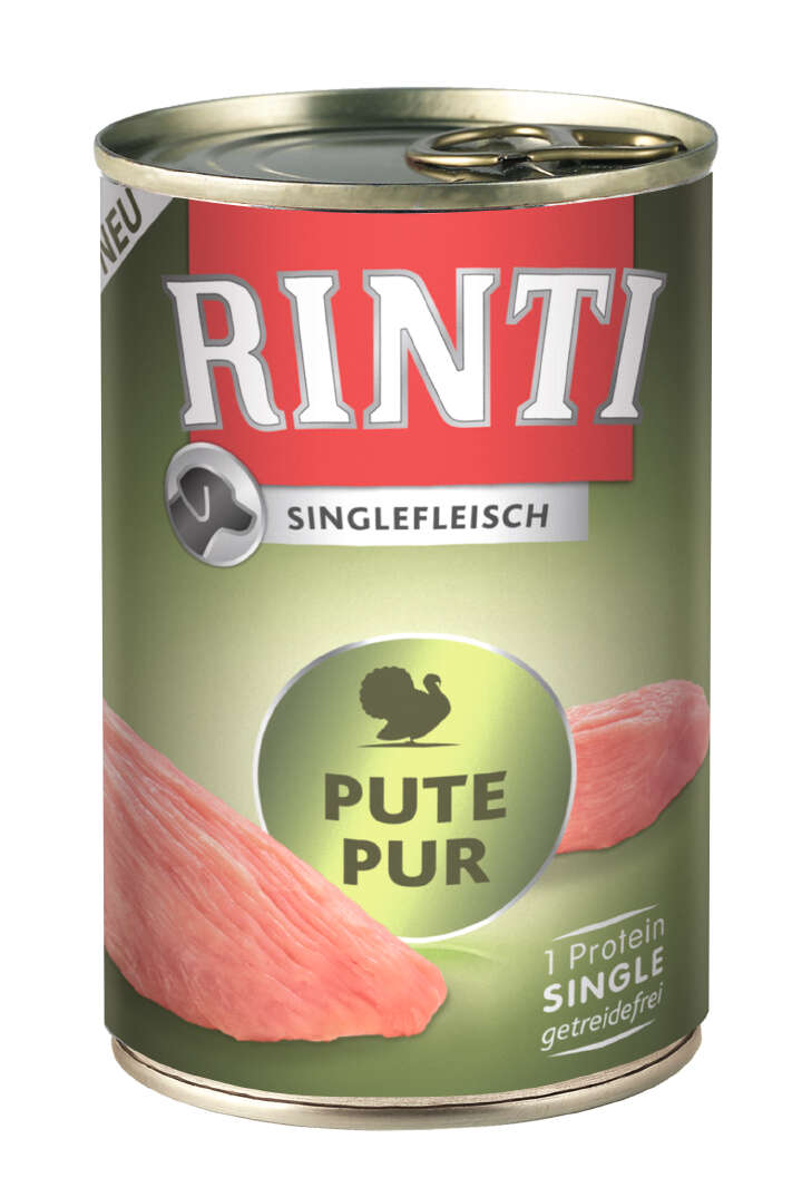 RINTI Hunde-Nassfutter Singlefleisch Pute Pur